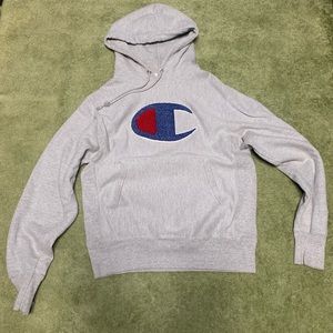 Grey Champion Hoodie Size Small